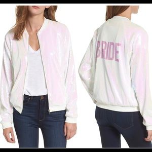 Hayley Paige Bride Bomber Jacket - Size Large